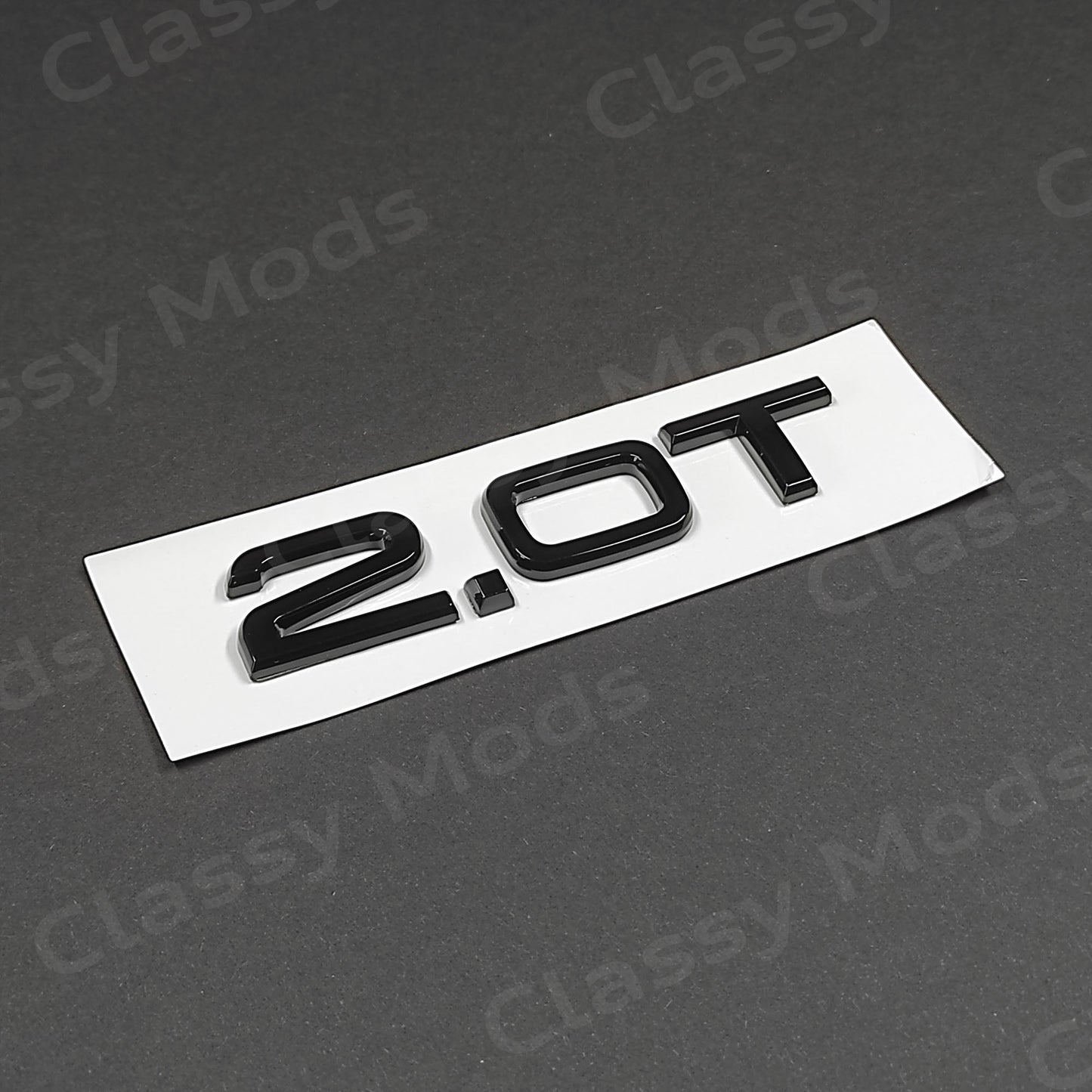 Audi 2.0T Gloss Black Rear Emblem Badge