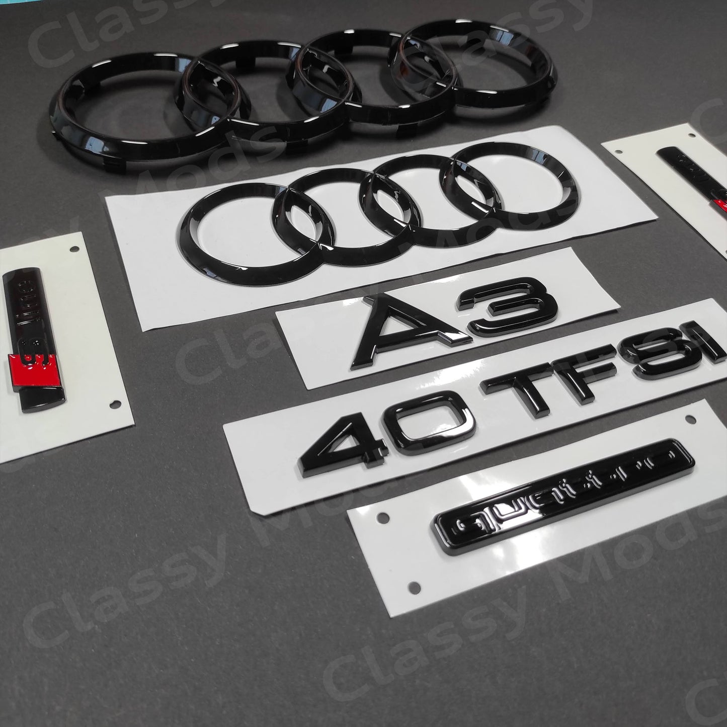 Audi A3 8V 40TFSI Quattro S-Line Gloss Black Set 2016-2020