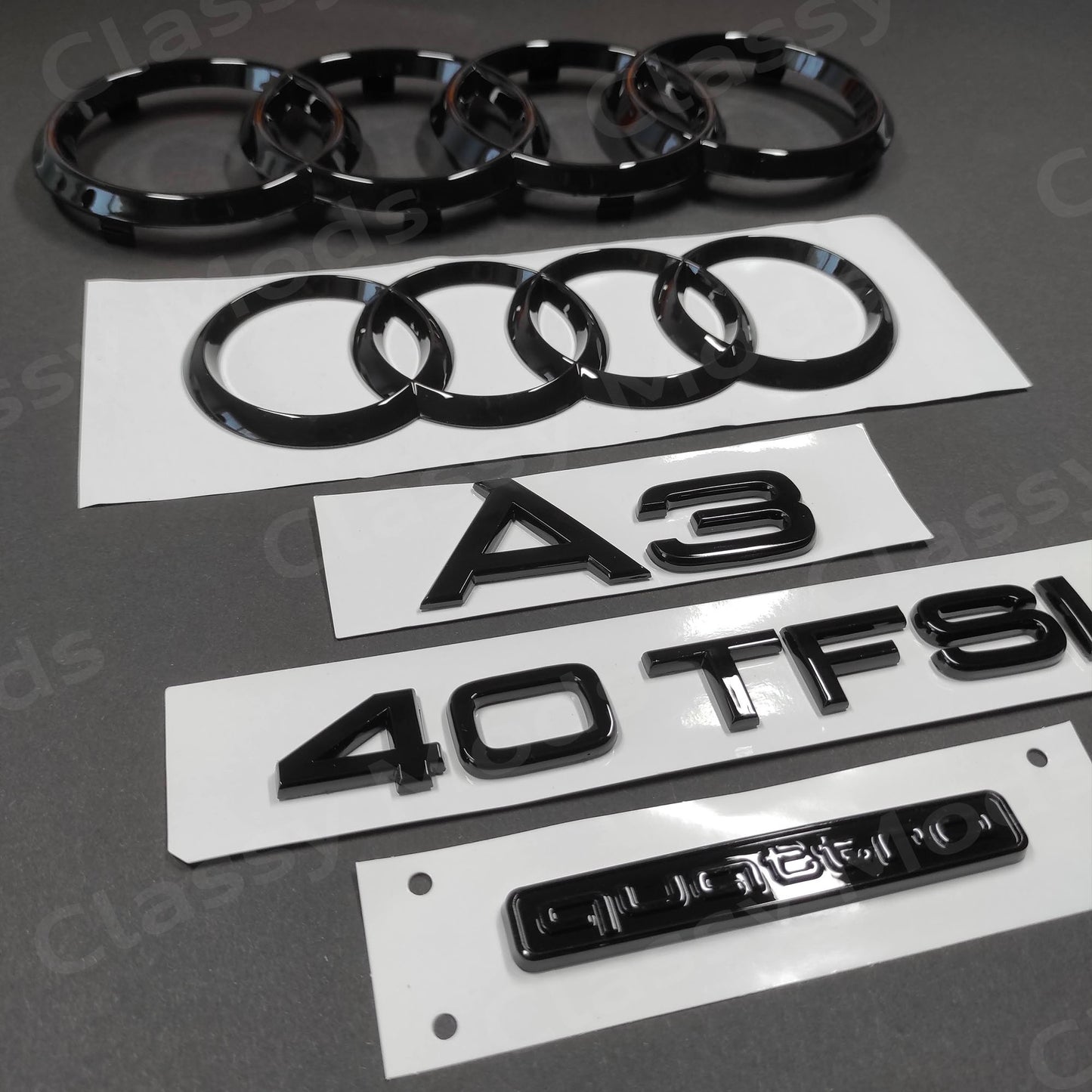 Audi A3 8V 40TFSI Quattro S-Line Gloss Black Set 2016-2020