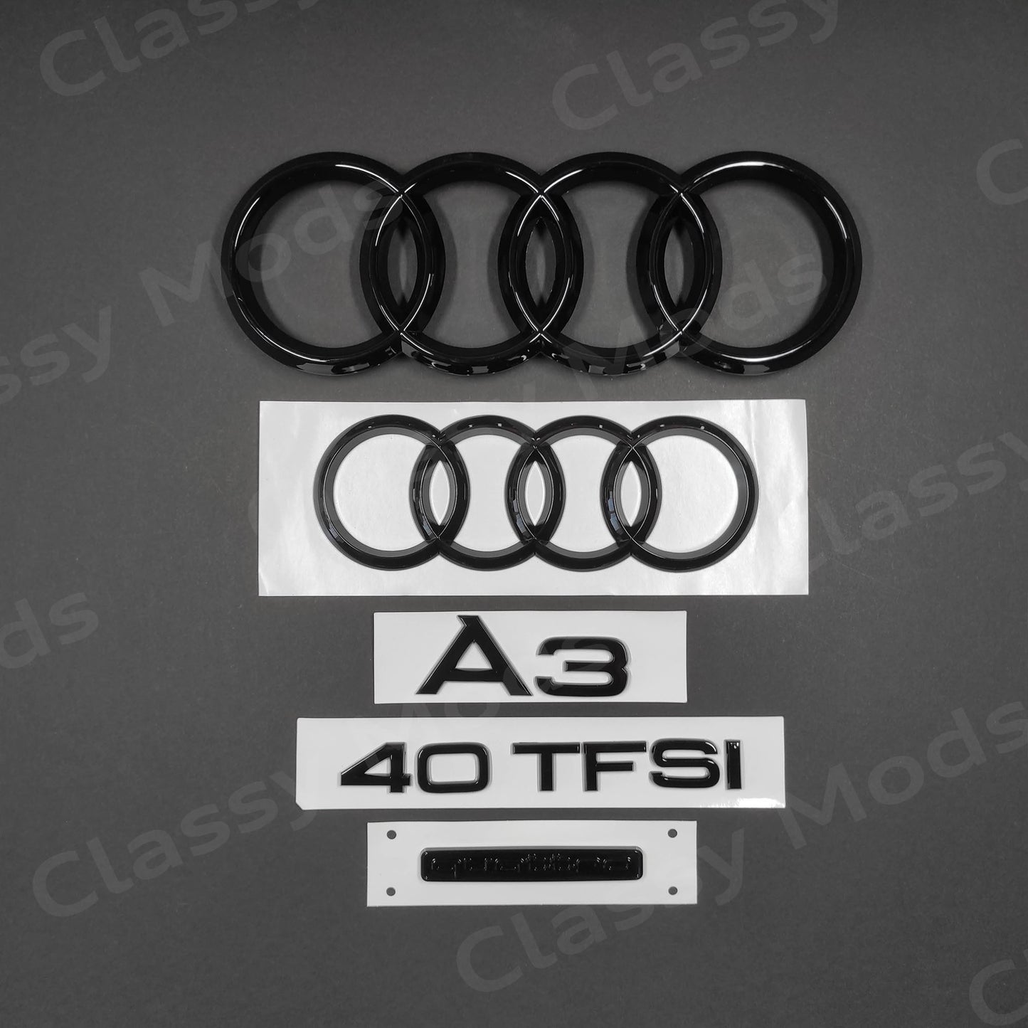 Audi A3 8V 40TFSI Quattro S-Line Gloss Black Set 2016-2020