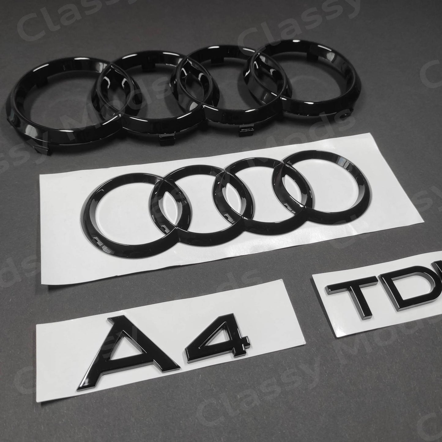 Audi A4 TDI B8 B9 Gloss Black Set 2009-2019