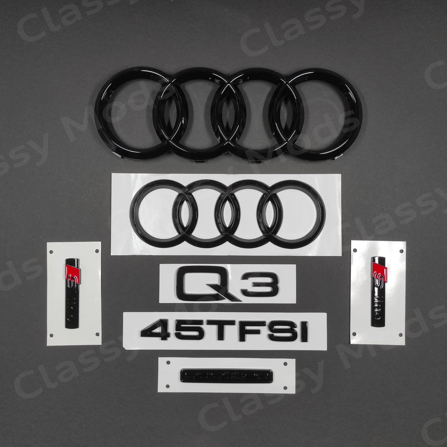 Audi Q3 45TFSI Quattro S-Line Gloss Black Set 2015-2023