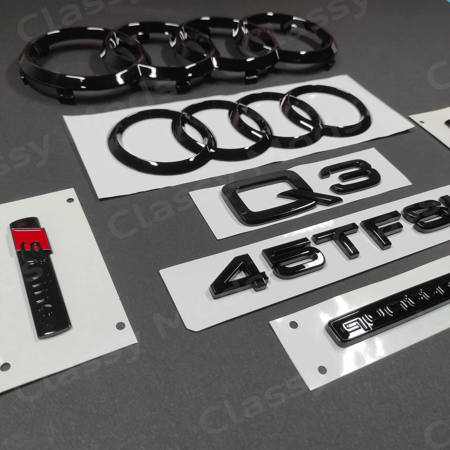 Audi Q3 45TFSI Quattro S-Line Gloss Black Set 2015-2023