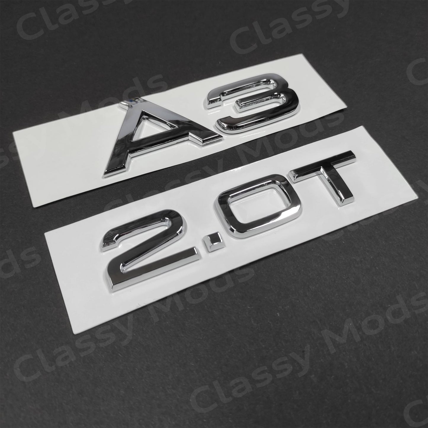 Audi A3 2.0T Chrome Rear Badges