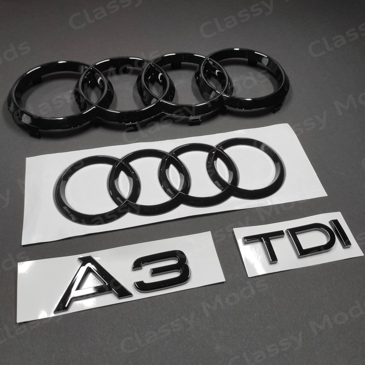 Audi A3 TDI Gloss Black Set 2012-2020