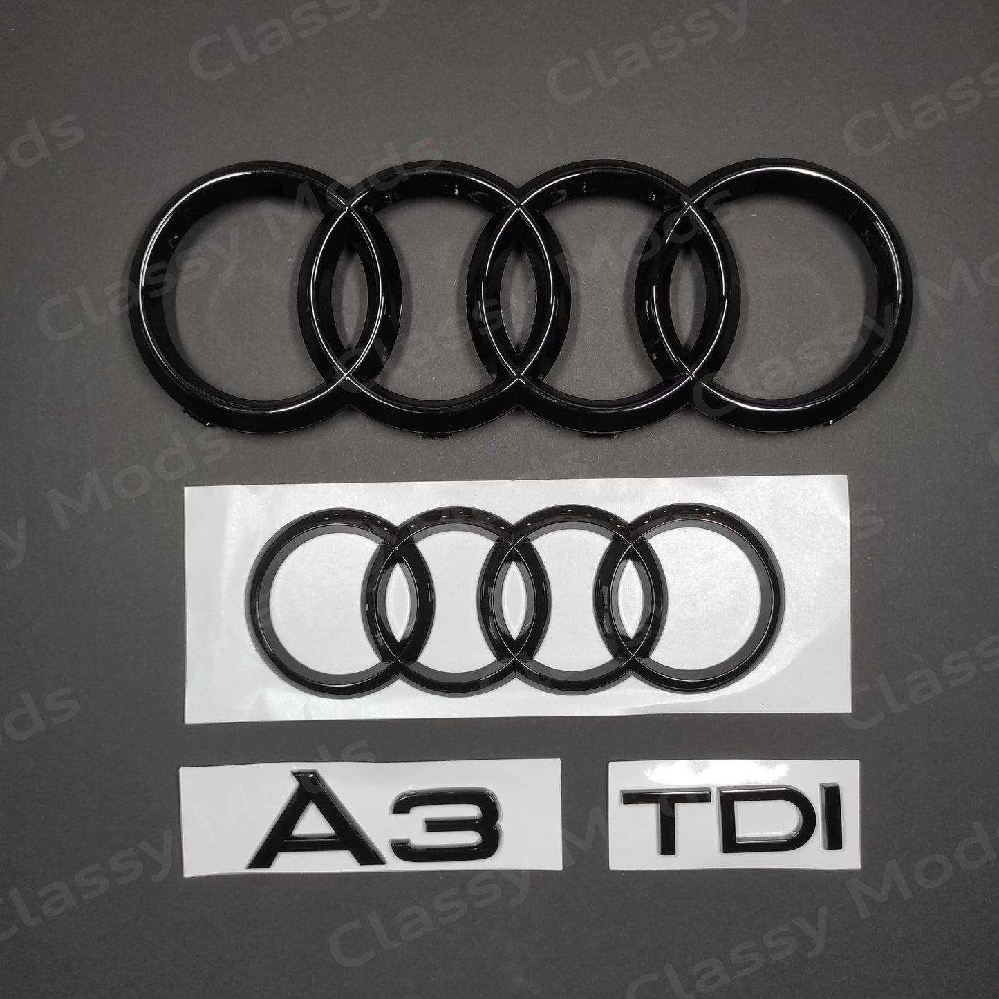 Audi A3 TDI Gloss Black Set 2012-2020