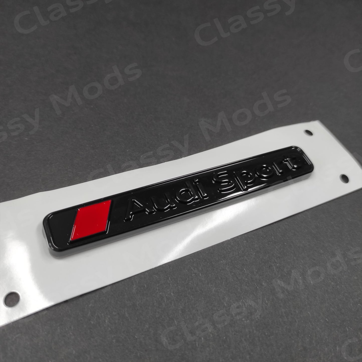 Audi Sport Gloss Black Rear Emblem Badge