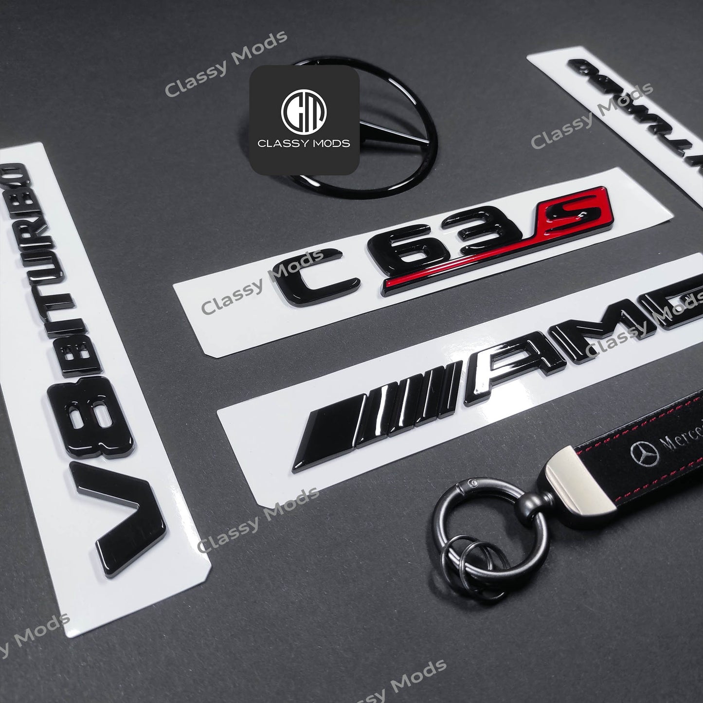 Mercedes-Benz C63s AMG Set Gloss Black W205 Sedan