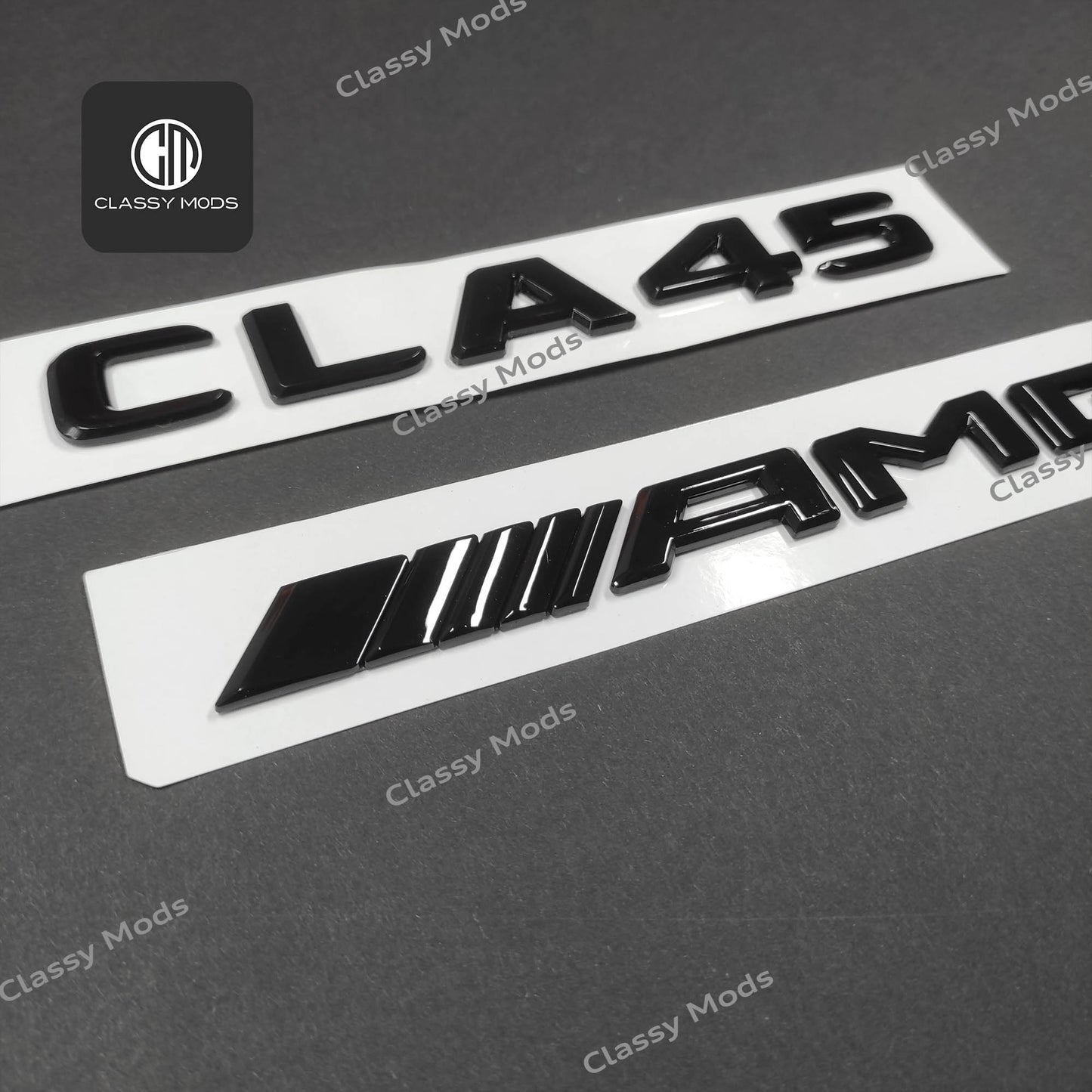 CLA45 AMG Gloss Black Rear Tailgate Emblem Badges