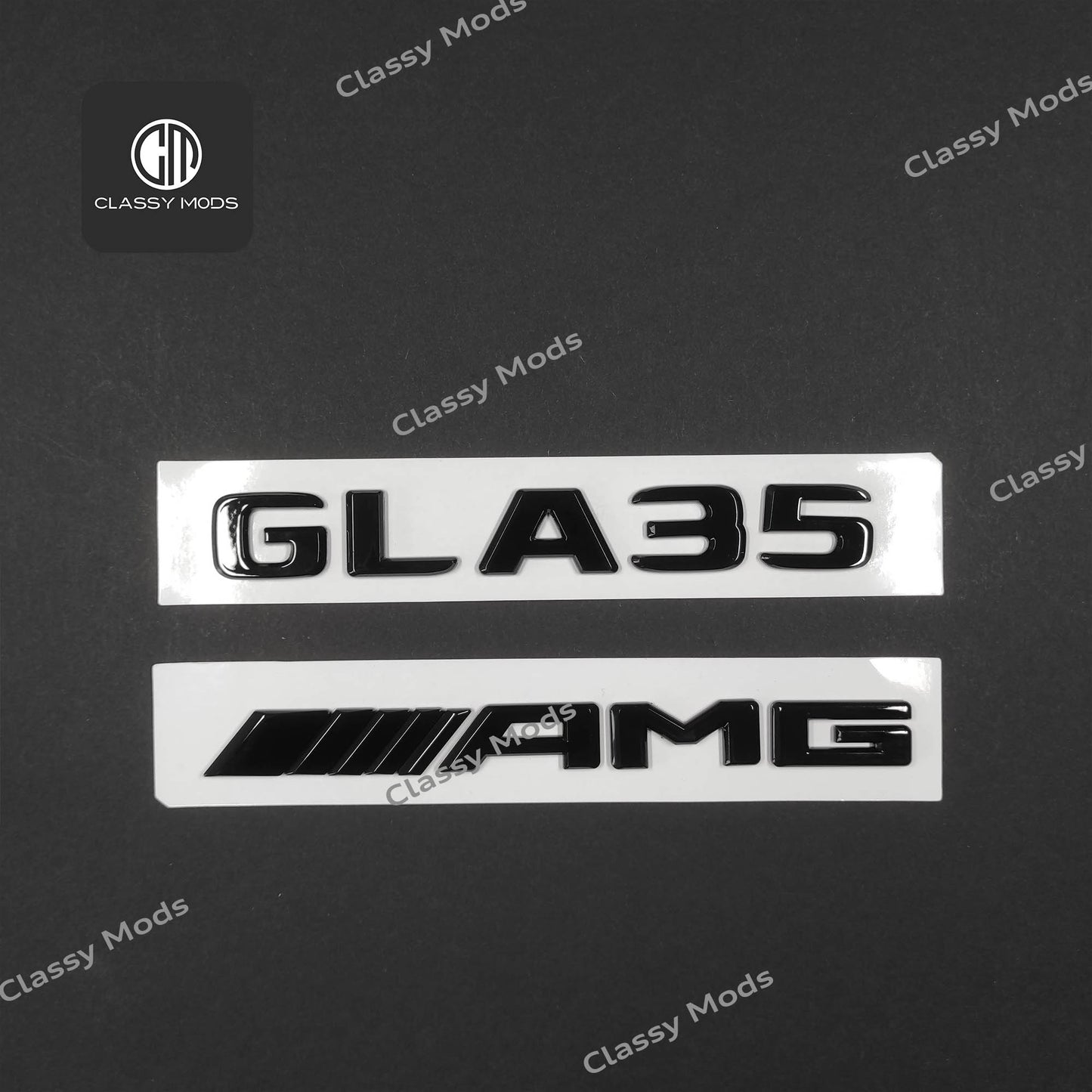 GLA35 AMG Gloss Black Rear Tailgate Emblem Badges