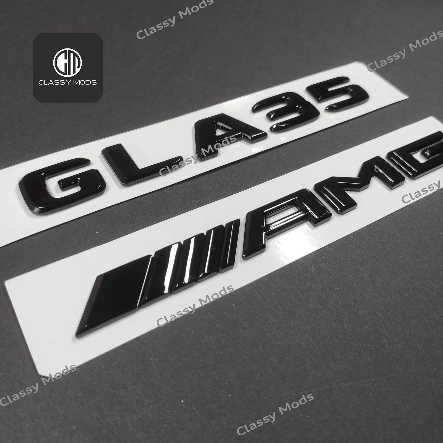 GLA35 AMG Gloss Black Rear Tailgate Emblem Badges