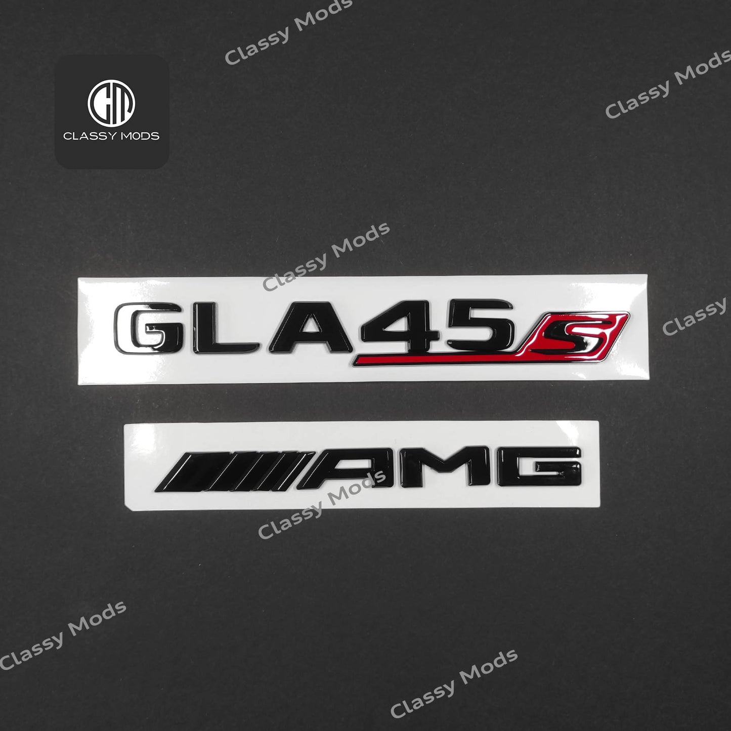 GLA45s AMG Gloss Black Rear Tailgate Emblem Badges