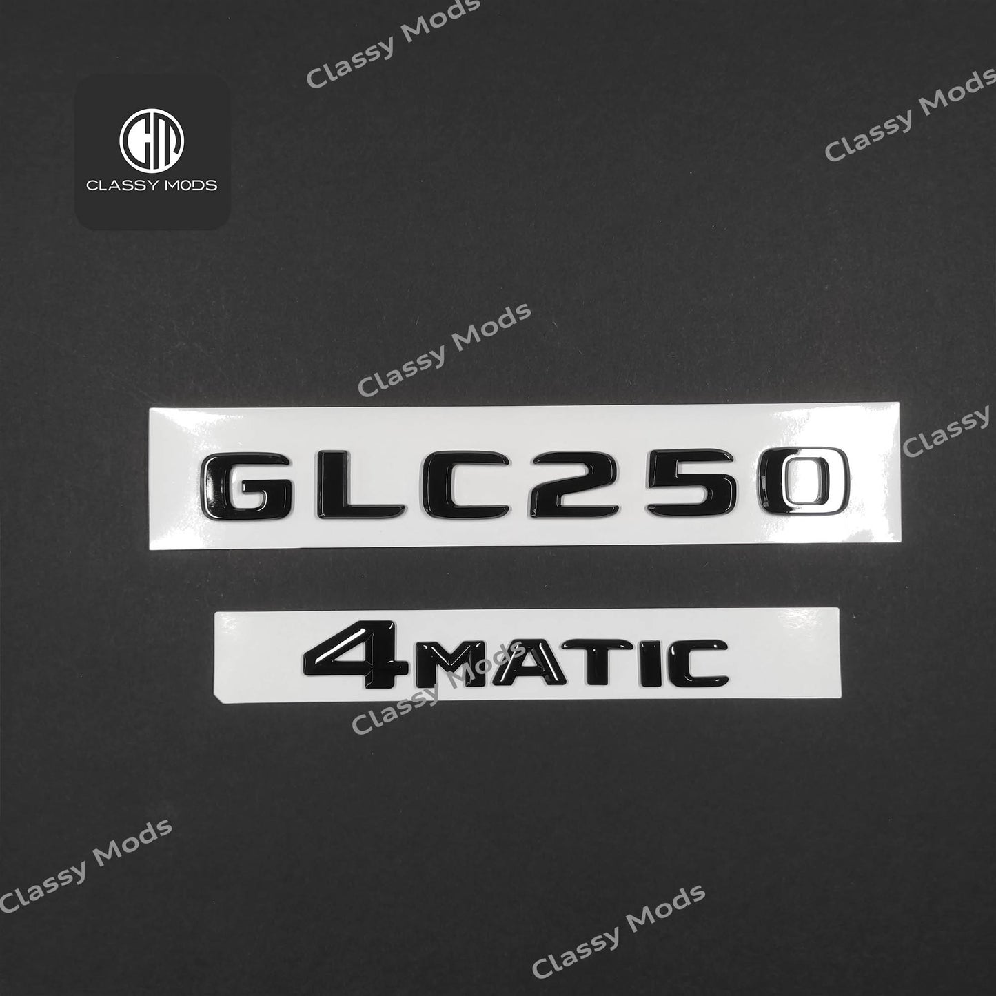 GLC250 4matic Gloss Black Rear Tailgate Emblem Badges
