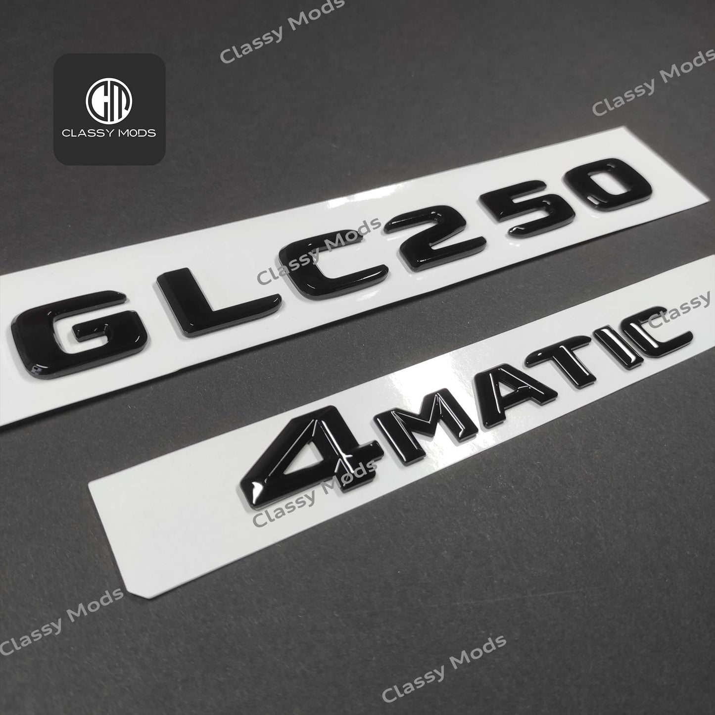 GLC250 4matic Gloss Black Rear Tailgate Emblem Badges