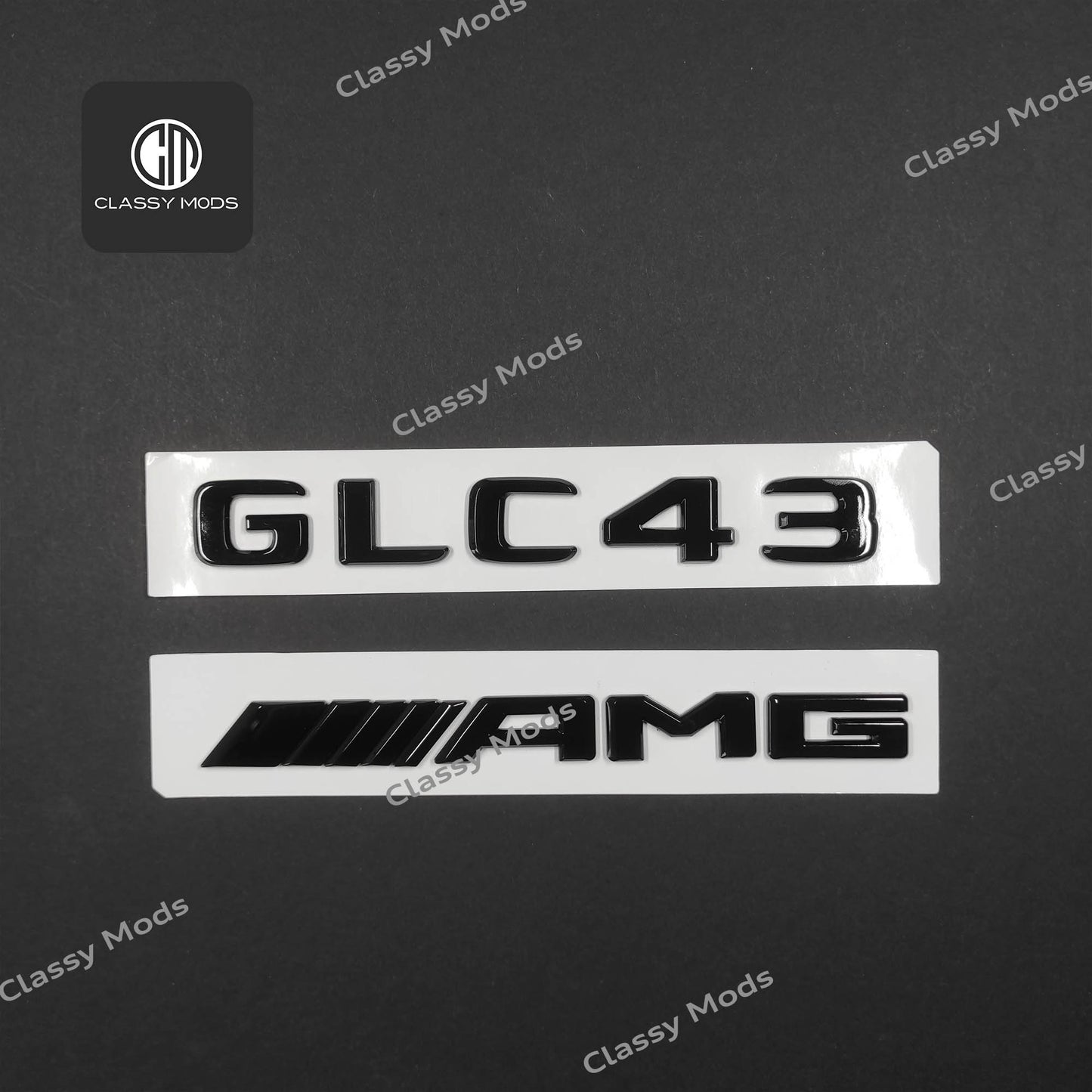 GLC43 AMG Gloss Black Rear Tailgate Emblem Badges