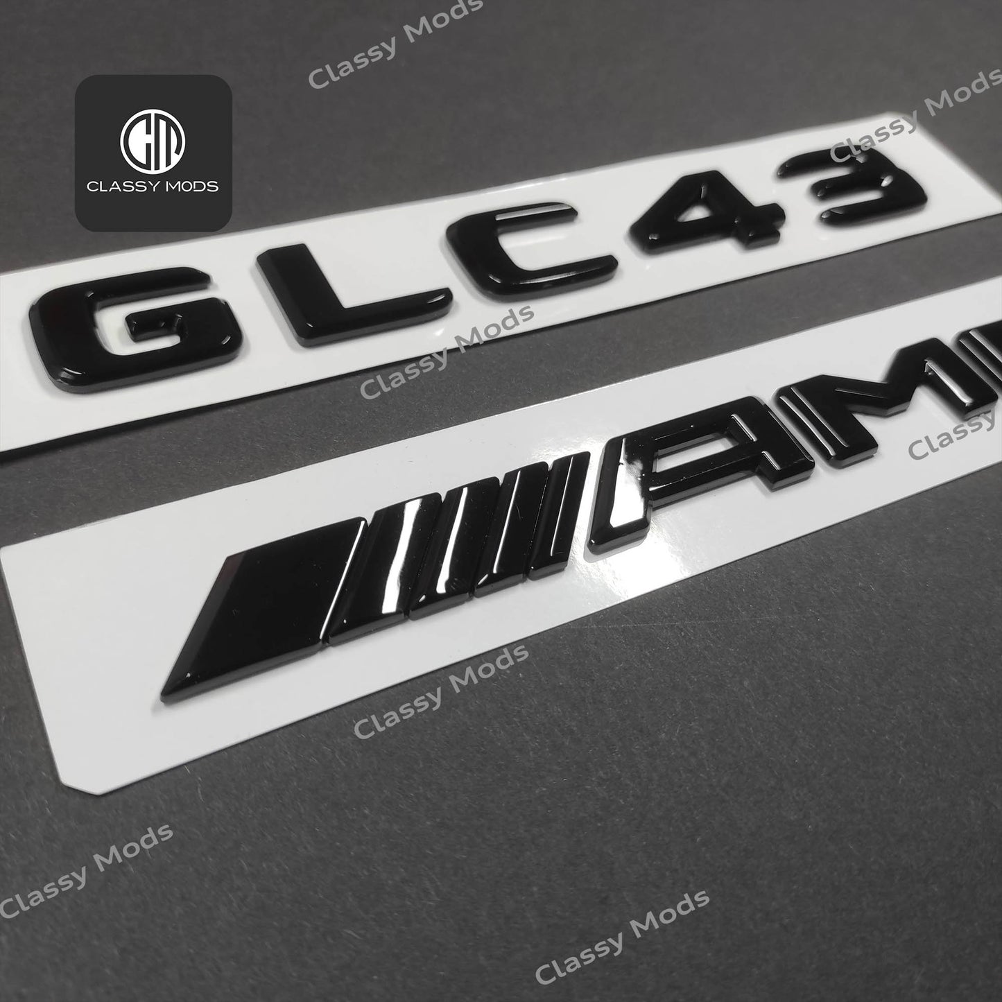 GLC43 AMG Gloss Black Rear Tailgate Emblem Badges