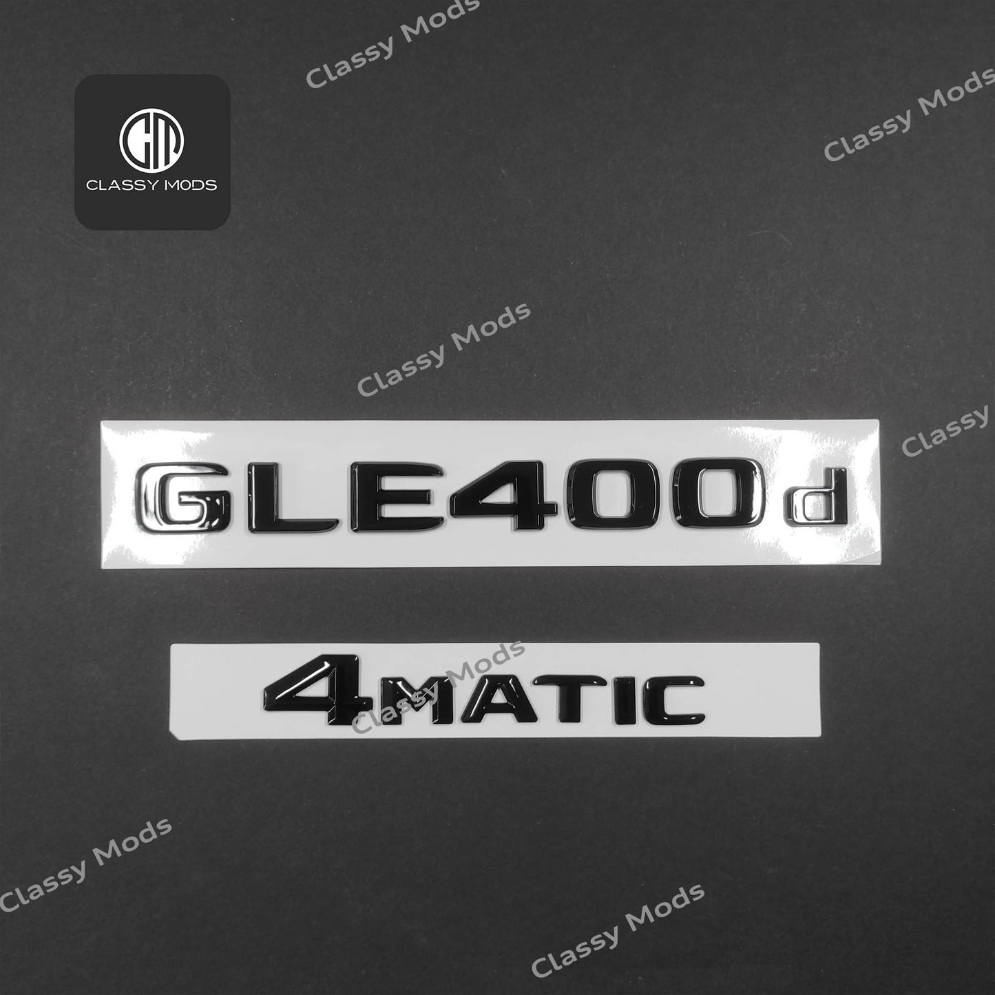 GLE400d 4matic Gloss Black Rear Tailgate Emblem Badges