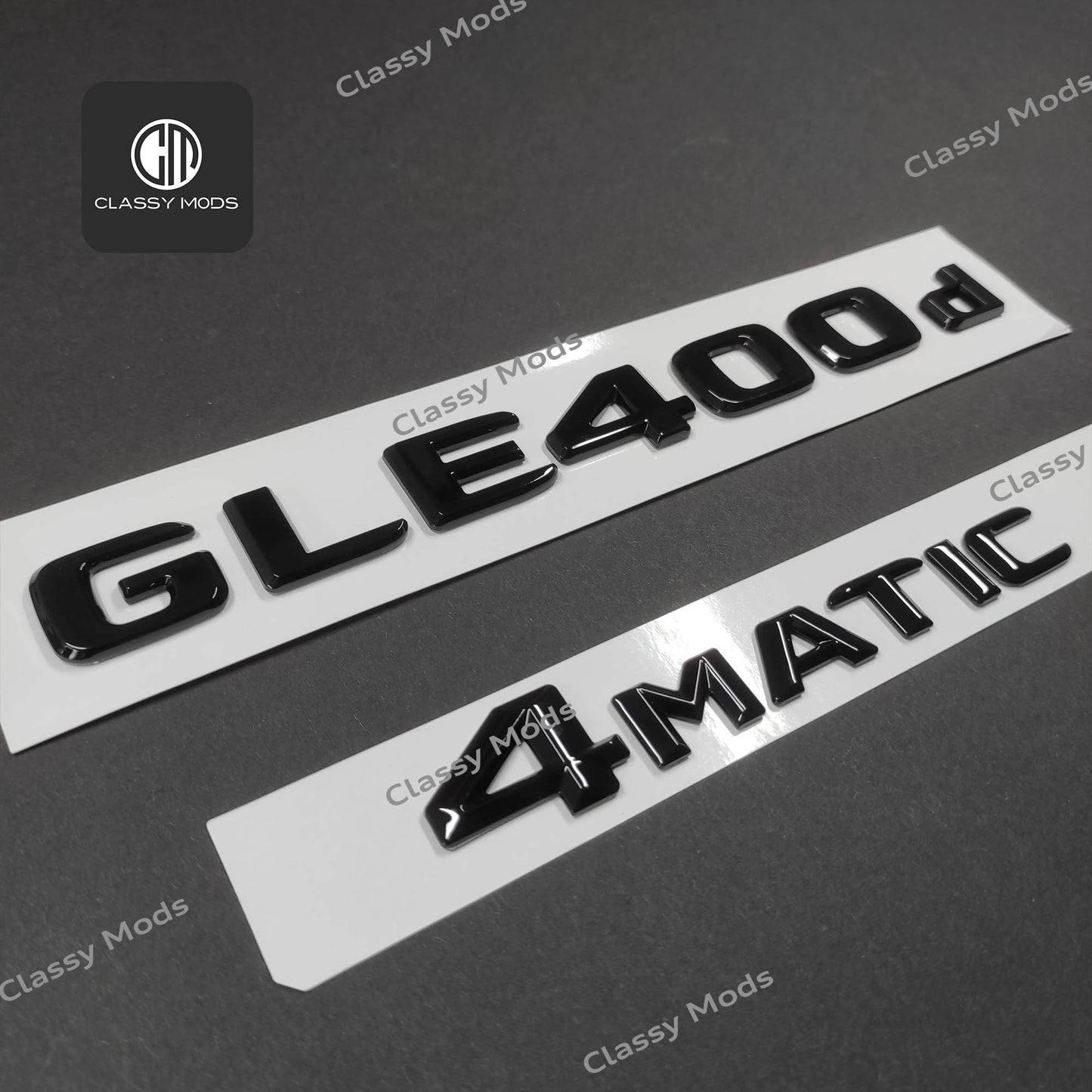 GLE400d 4matic Gloss Black Rear Tailgate Emblem Badges