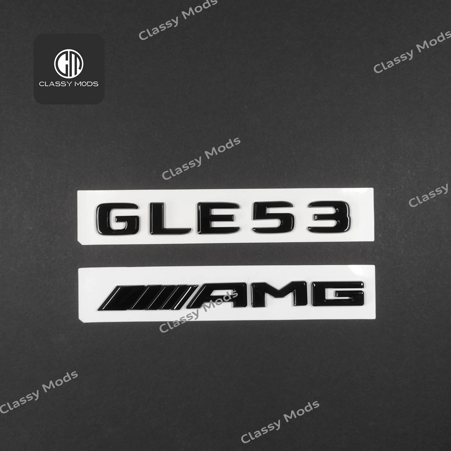 GLE53 AMG Gloss Black Rear Tailgate Emblem Badges