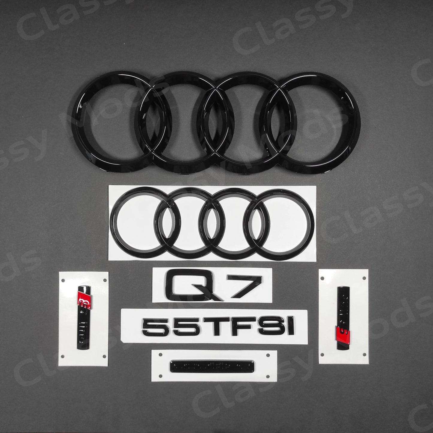 Audi Q7 55TFSI Quattro S-Line 4M Gloss Black Set 2016-2023