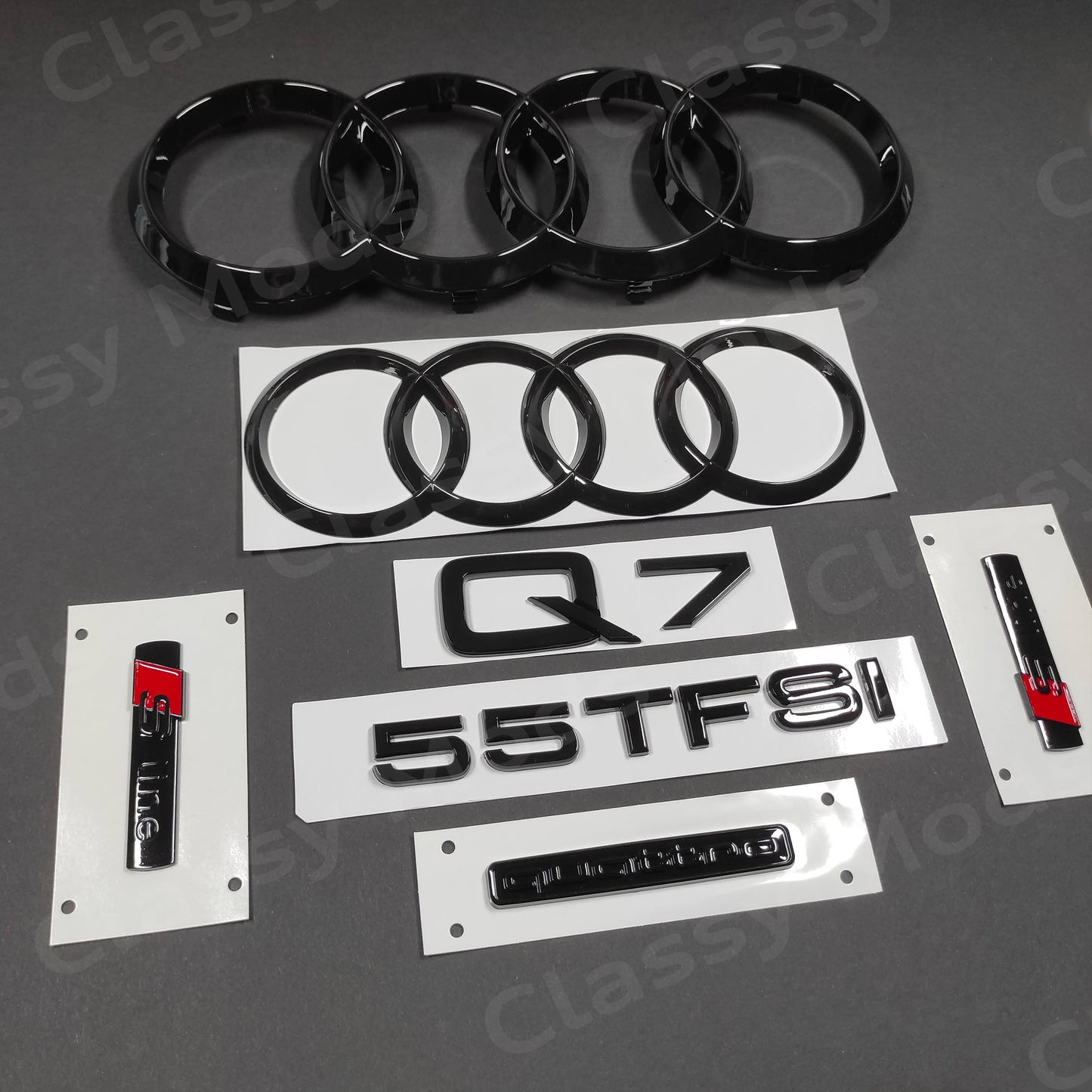 Audi Q7 55TFSI Quattro S-Line 4M Gloss Black Set 2016-2023