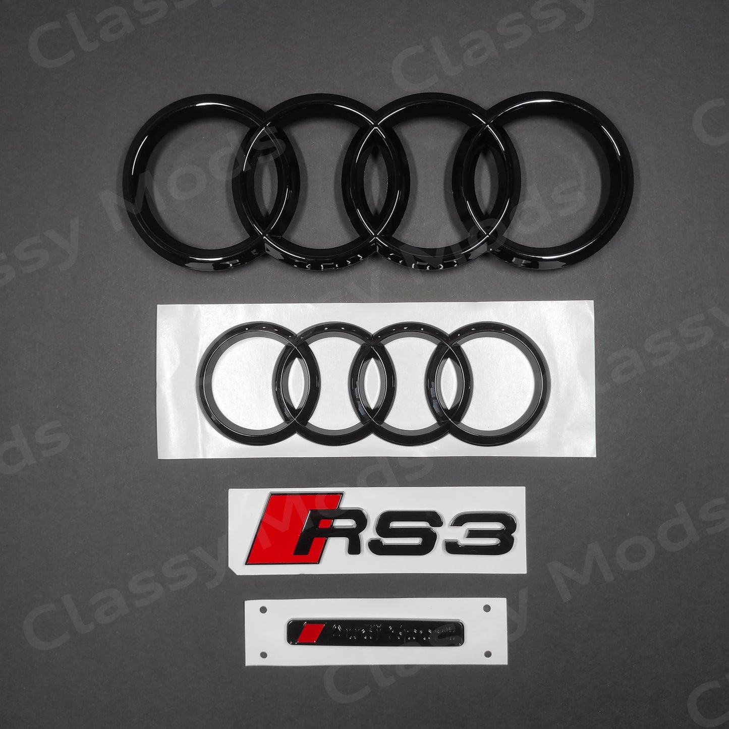Audi RS3 8V Gloss Black Set 2016-2020
