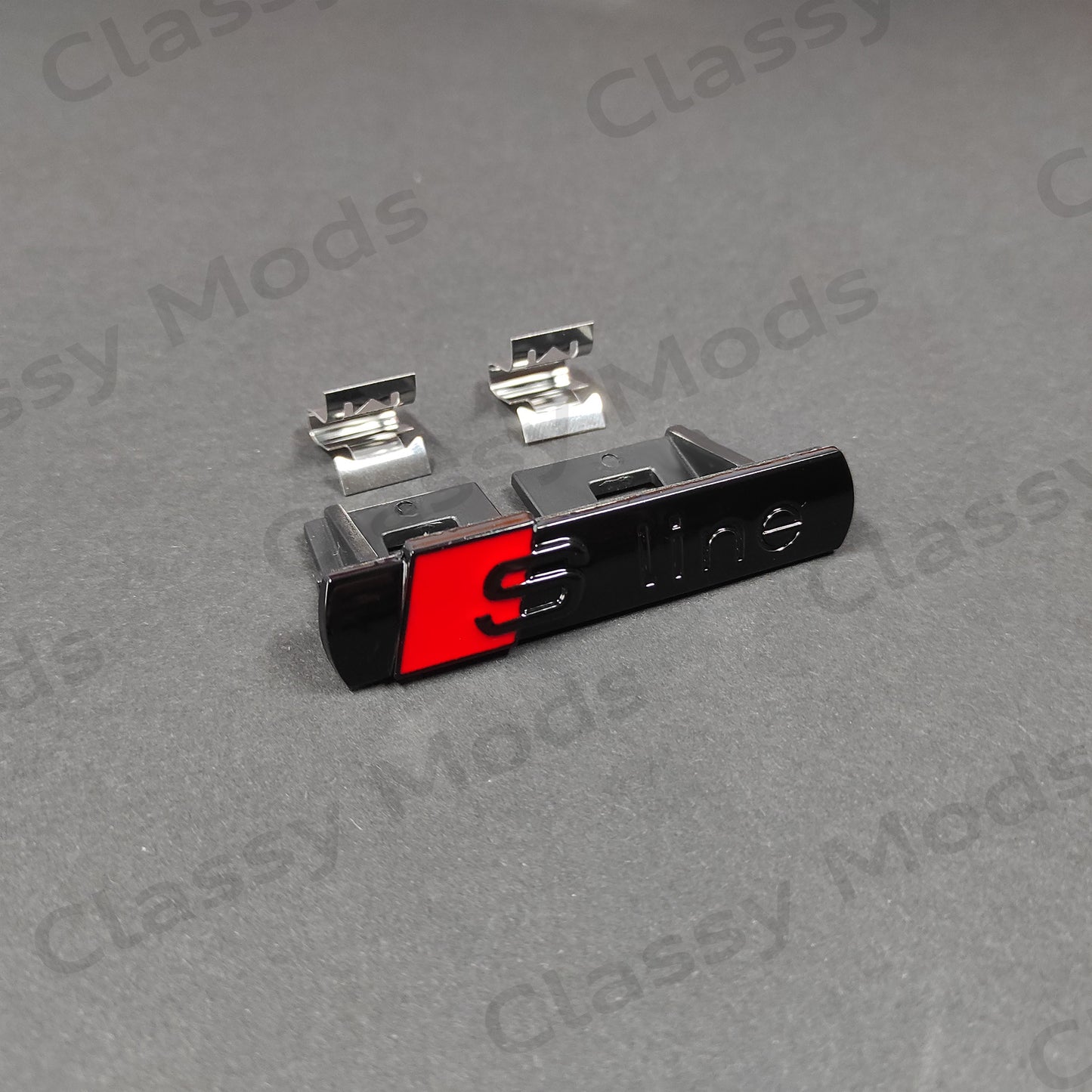 S-Line Front Grill Gloss Black Emblem Badge