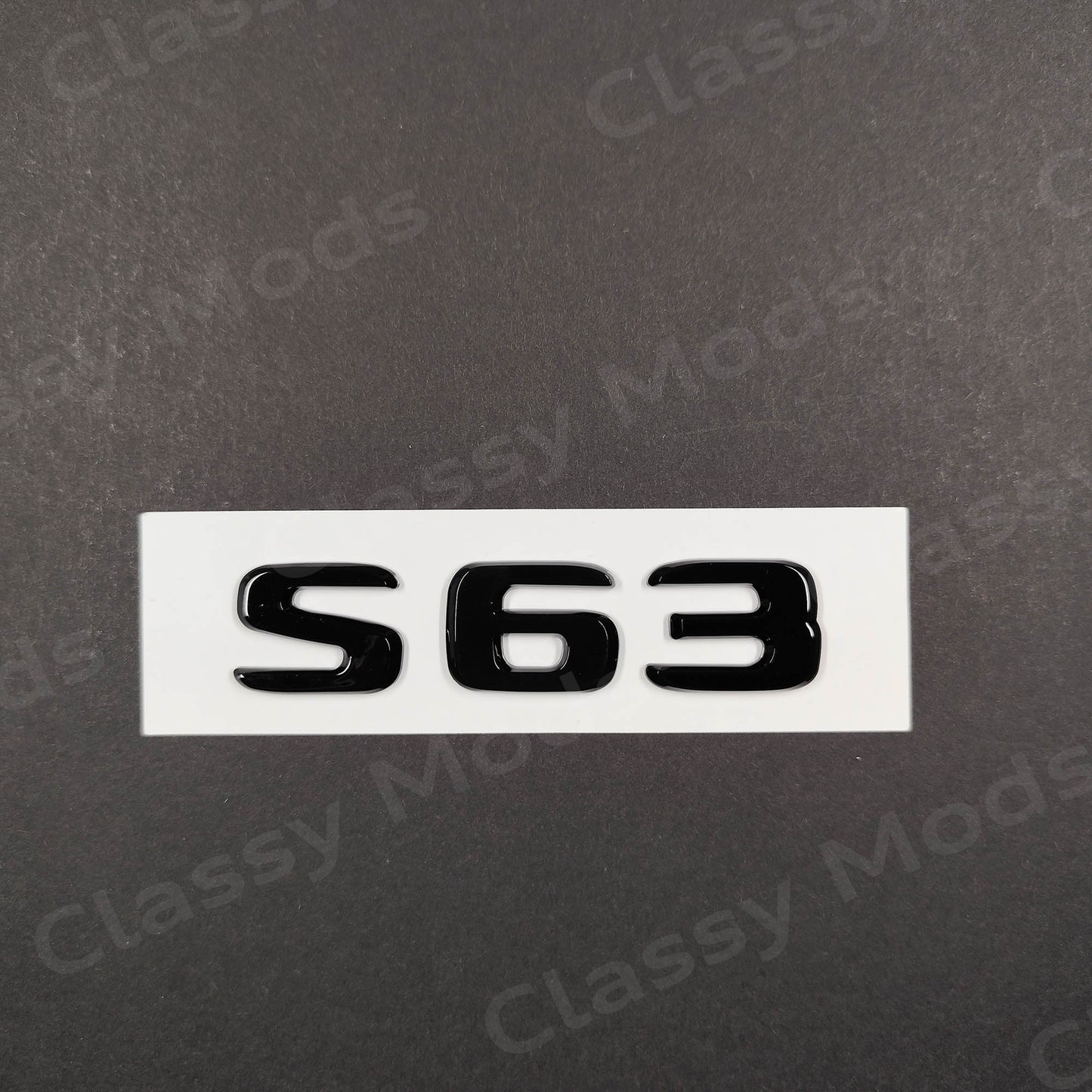 S63 Gloss Black Rear Tailgate Emblem Badge