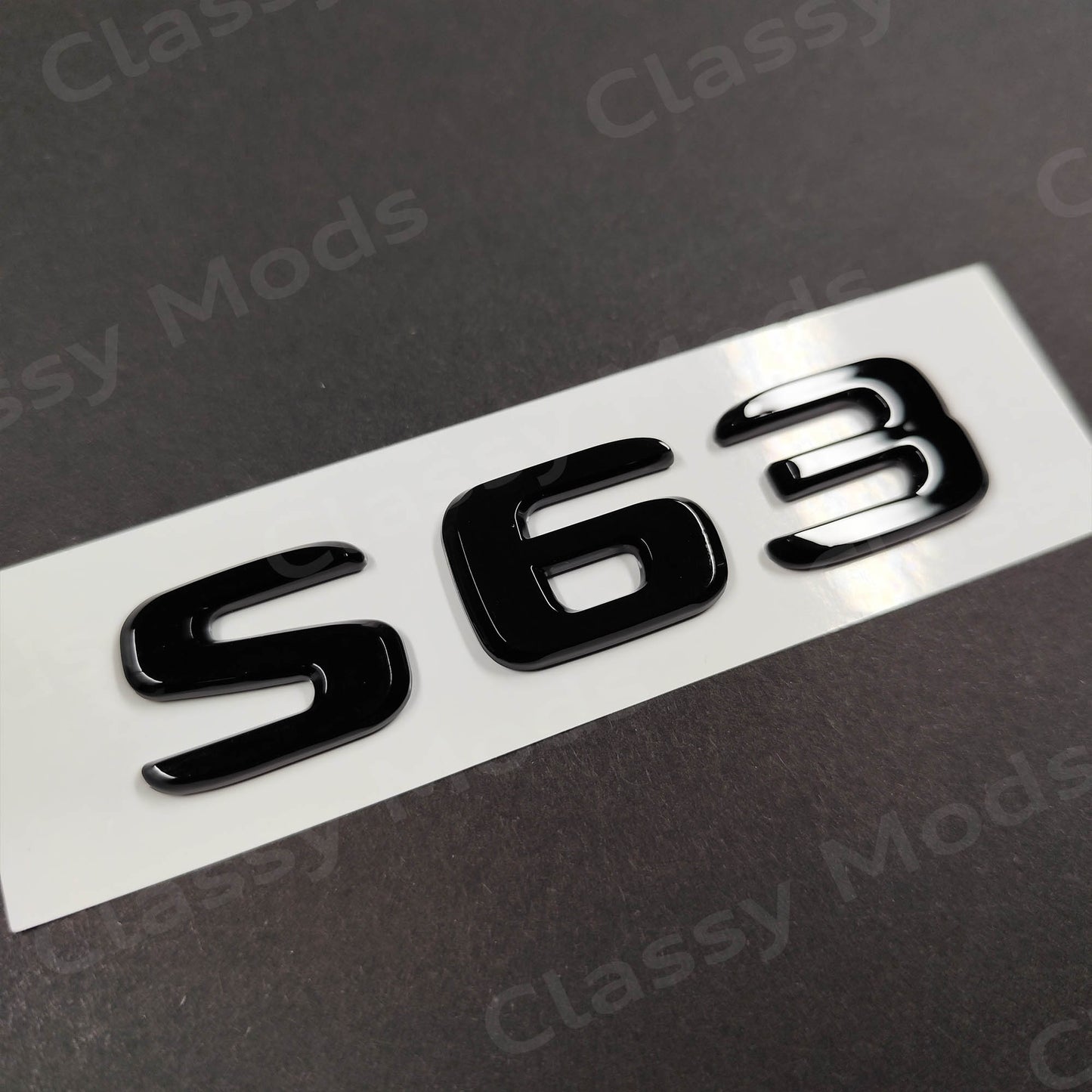 S63 Gloss Black Rear Tailgate Emblem Badge