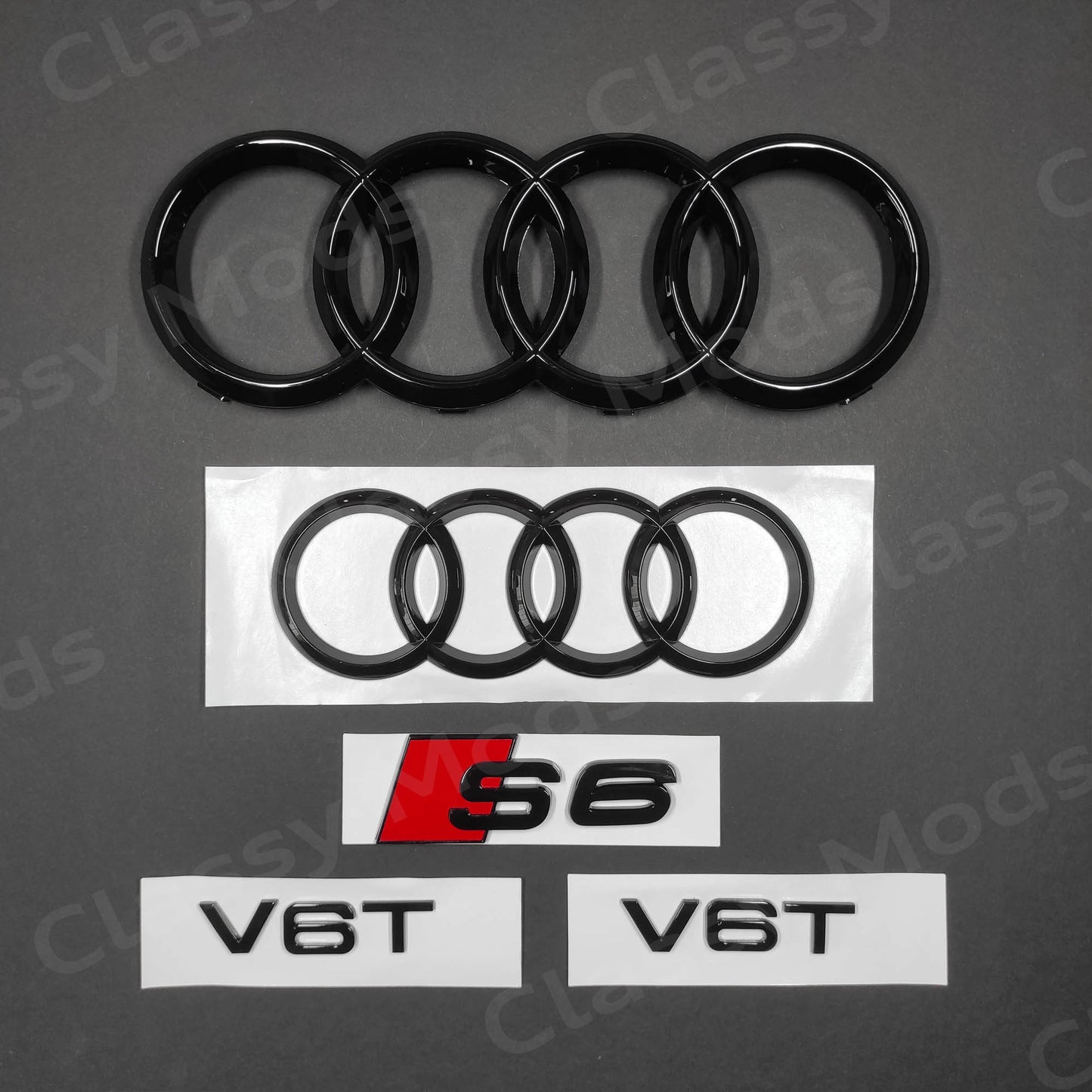 Audi S6 V6T Gloss Black Set 2012-2018