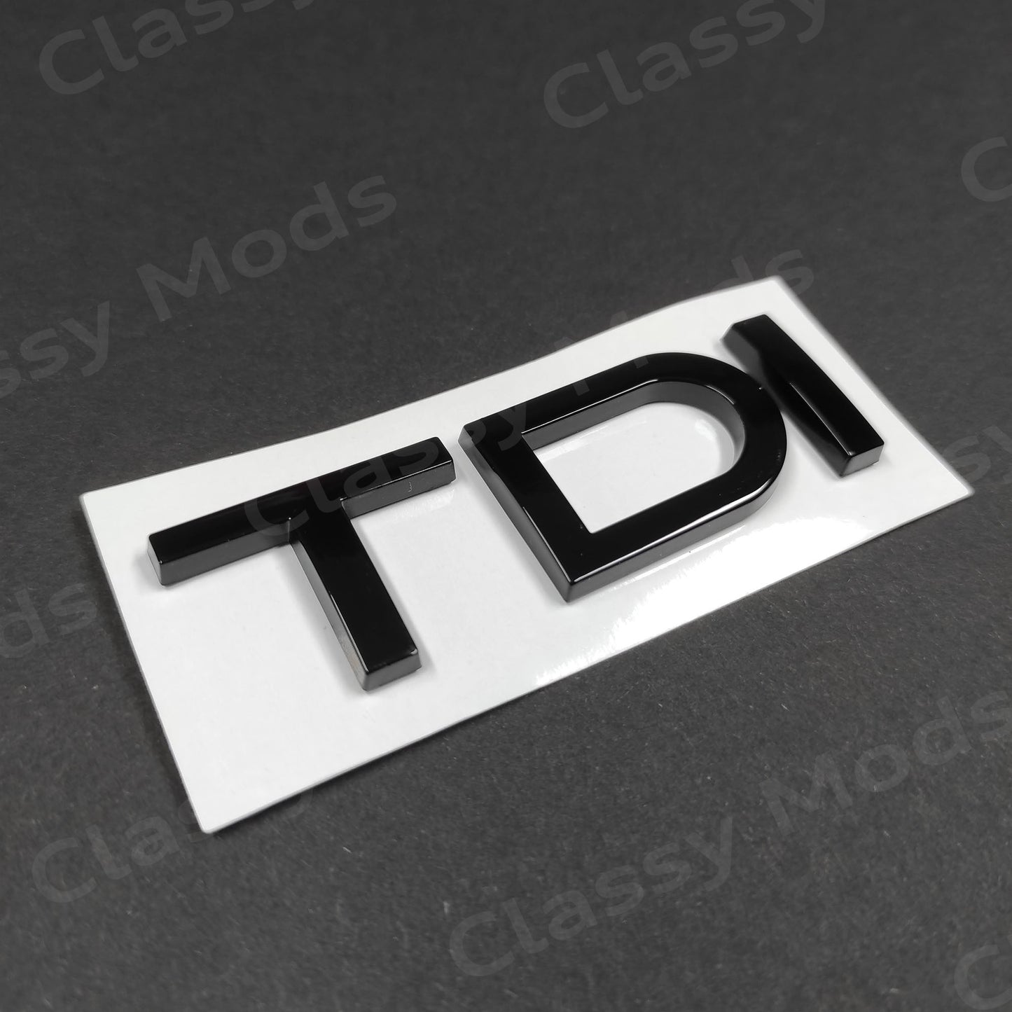 Audi TDI Gloss Black Rear Emblem Badge