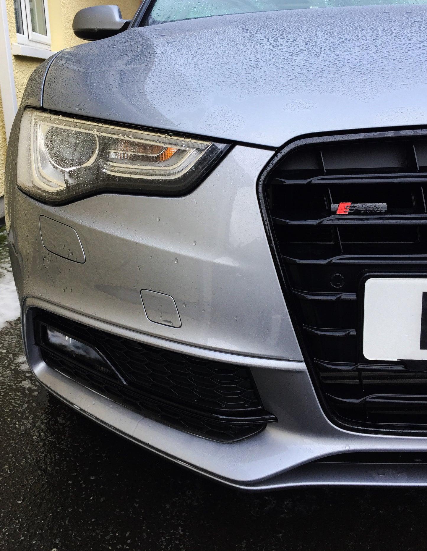 S-Line Front Grill Gloss Black Emblem Badge