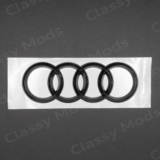 Audi Tailgate Rings Rear Emblem Badge Gloss Black