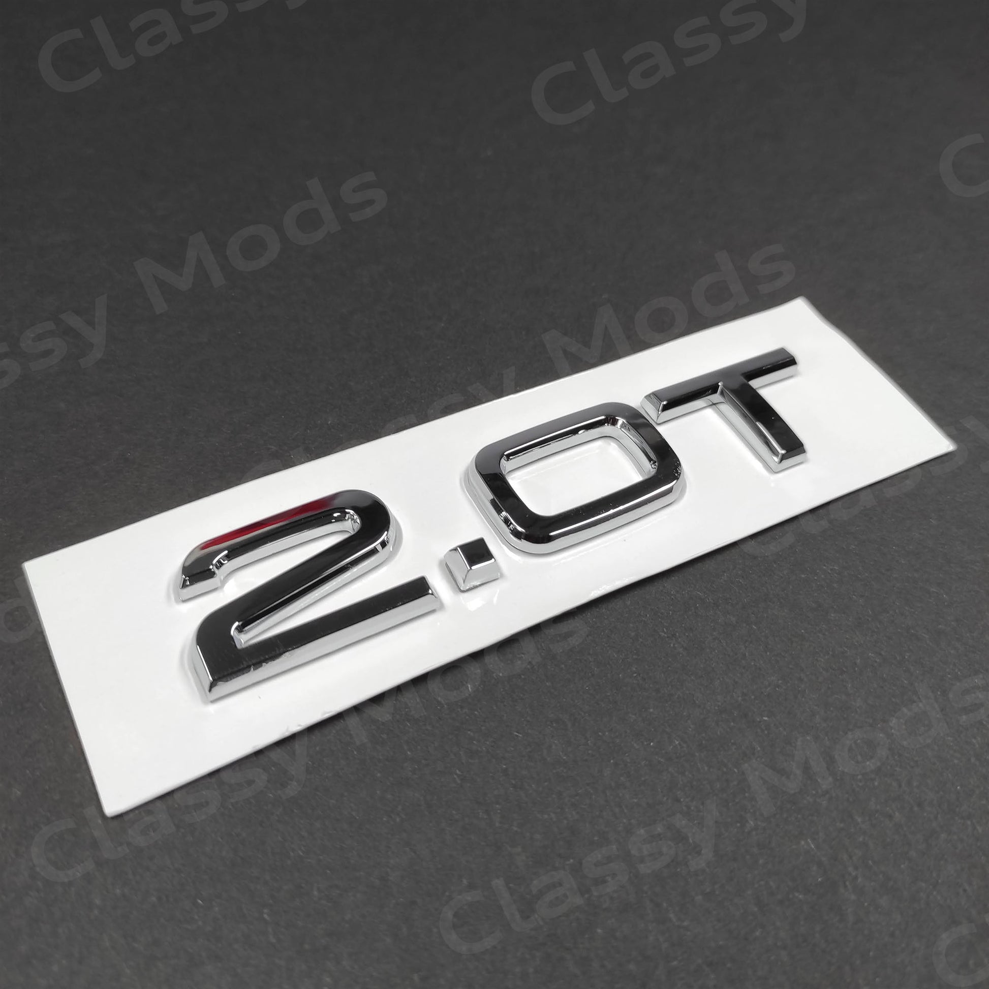 Audi 2.0T Rear Emblem Badge Chrome – Classy Mods