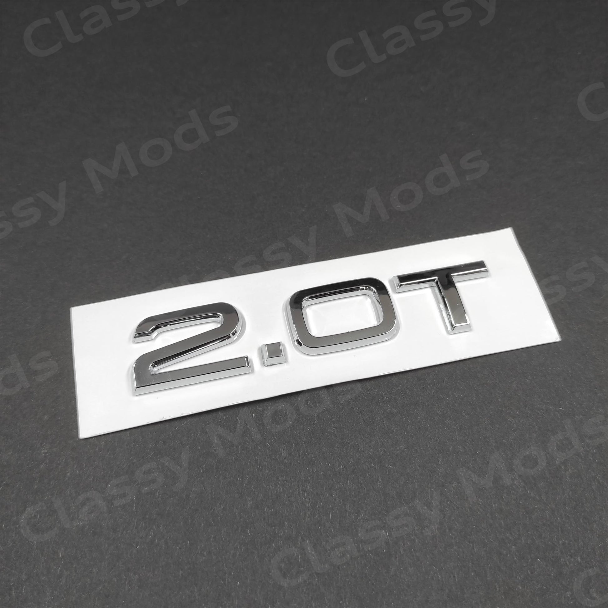 Audi 2.0T Rear Emblem Badge Chrome – Classy Mods