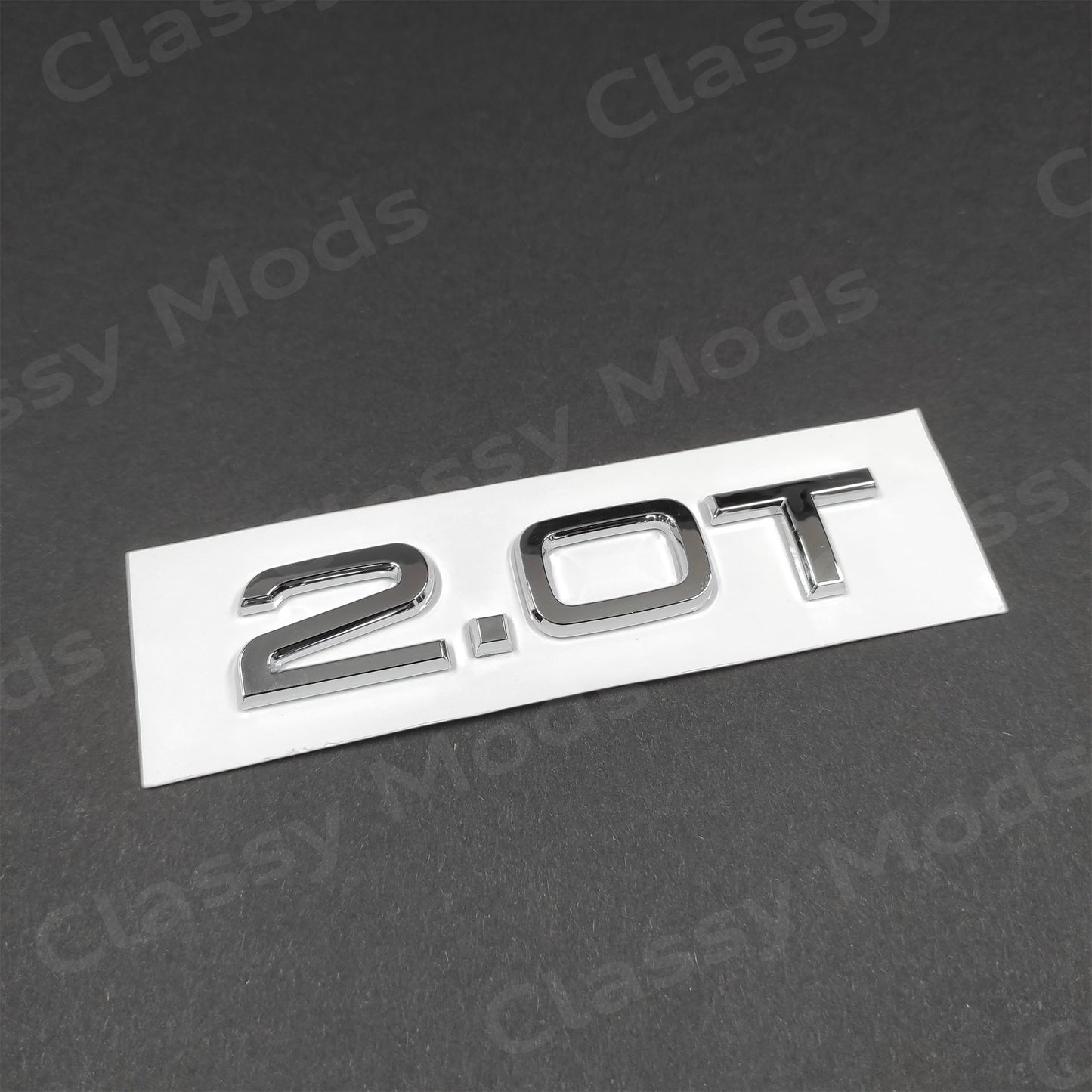 Audi 2.0T Rear Emblem Badge Chrome