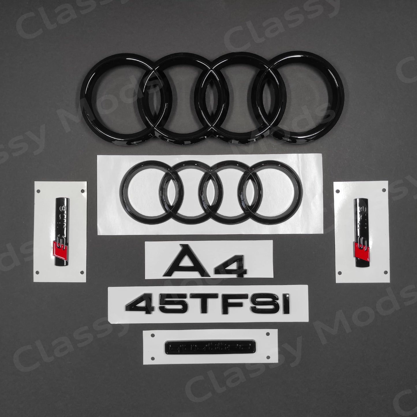 Audi A4 45TFSI Quattro S-Line B9.5 Facelift Gloss Black Set 2020-2023