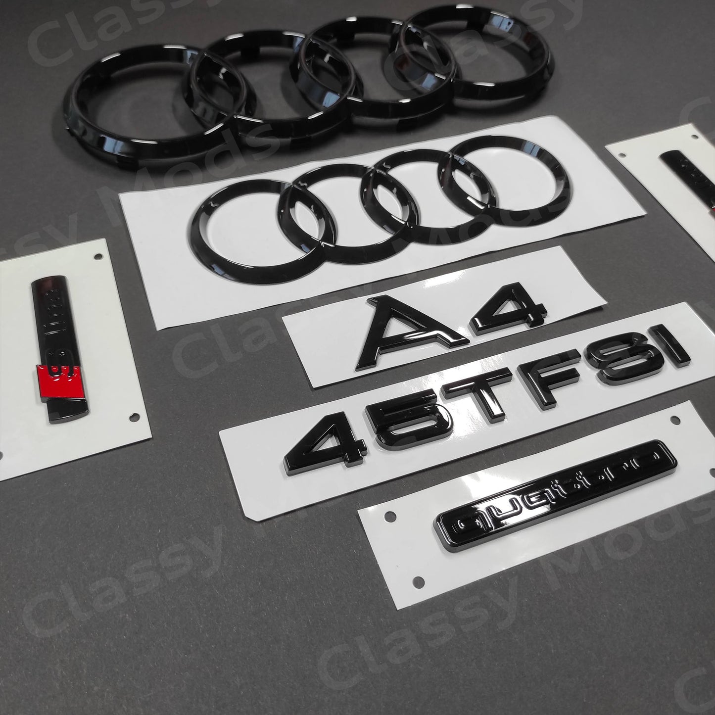 Audi A4 45TFSI Quattro S-Line B9.5 Facelift Gloss Black Set 2020-2023