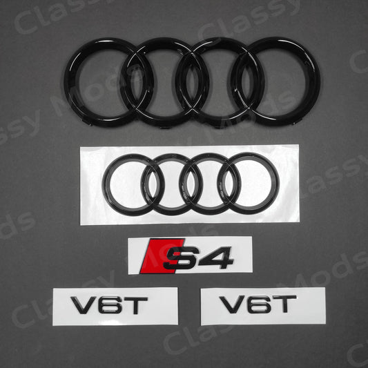 Audi S4 V6T B8 B9 Gloss Black Set 2009-2019