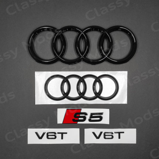 Audi S5 V6T COUPE Gloss Black Set 2008-2019