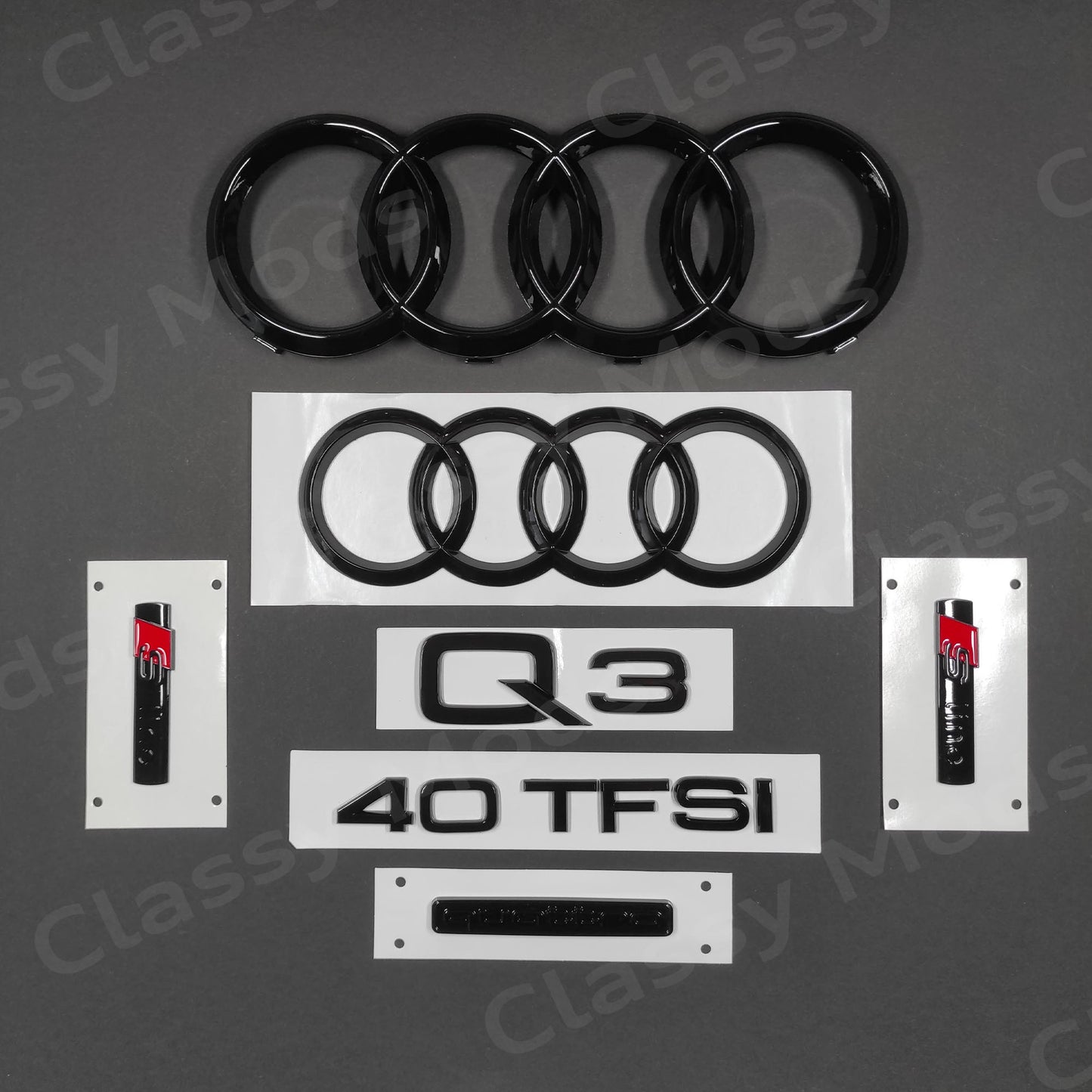 Audi Q3 40TFSI Quattro S-Line Gloss Black Set 2015-2023