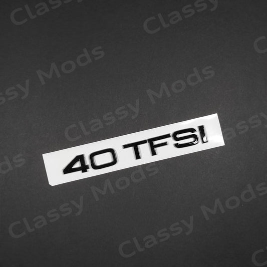 Audi 40TFSI Gloss Black Rear Emblem Badge