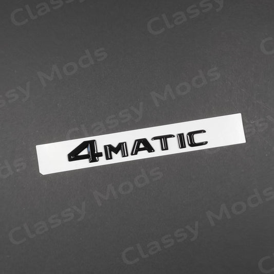 4MATIC Gloss Black Rear Tailgate Emblem Badge