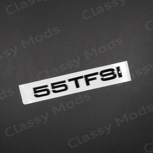 Audi 55TFSI Gloss Black Rear Emblem Badge