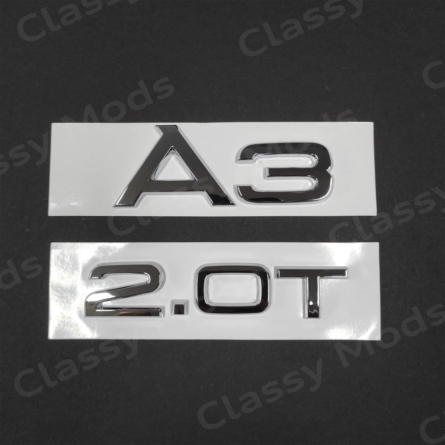 Audi A3 2.0T Chrome Rear Badges