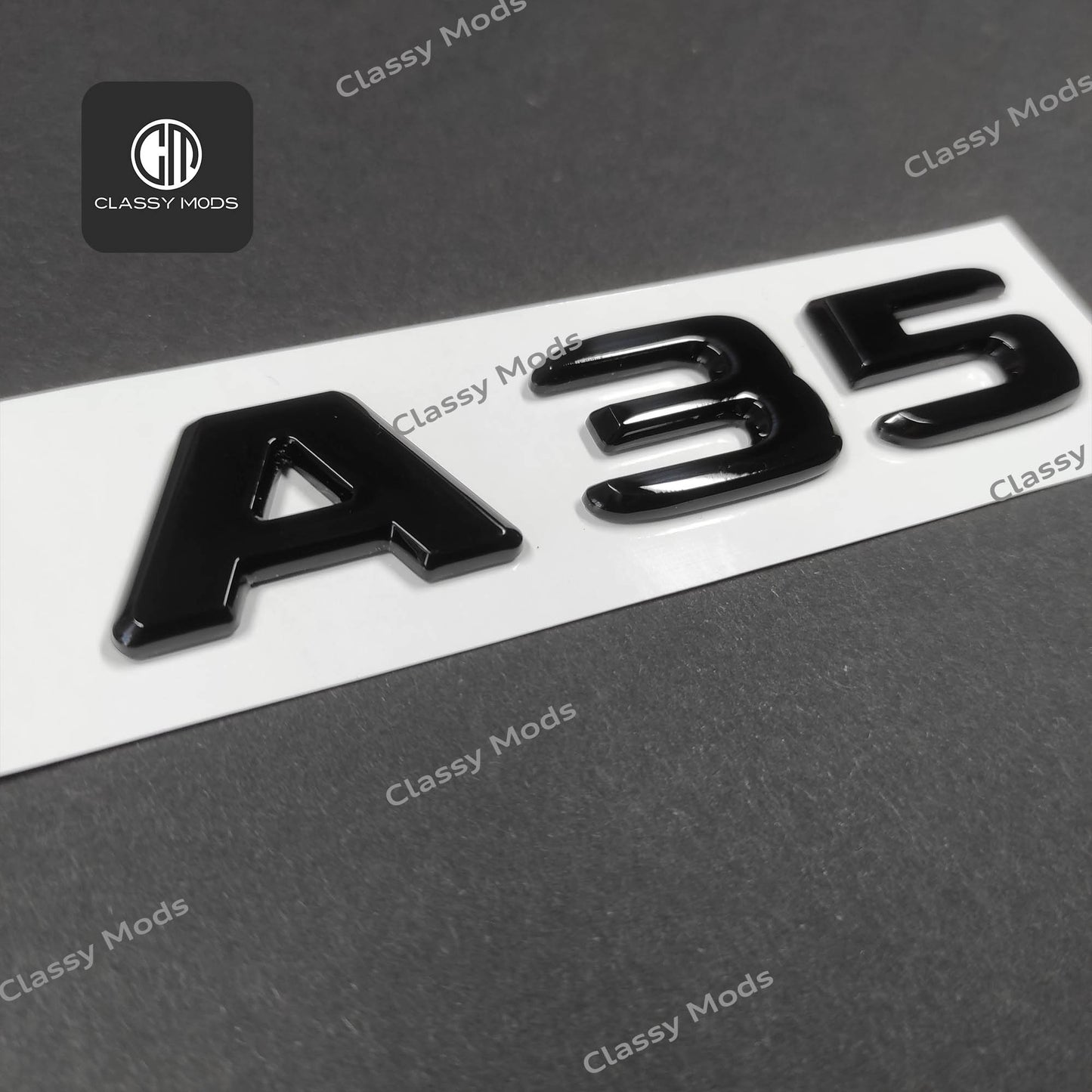 A35 Gloss Black Rear Tailgate Emblem Badge