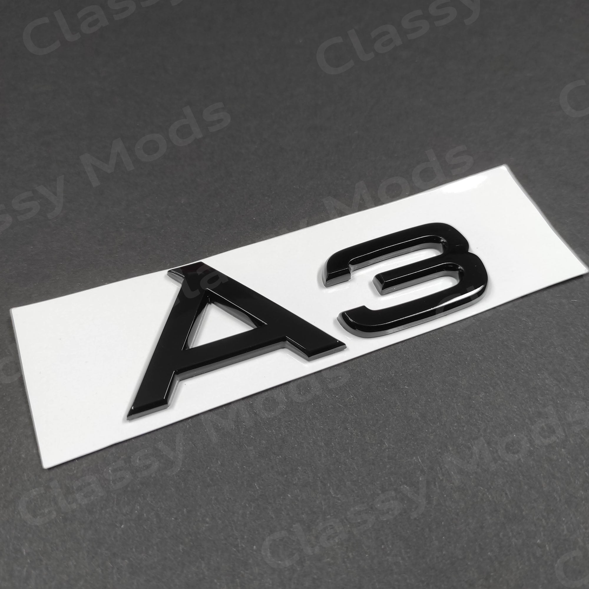 Audi A3 Gloss Black Rear Emblem Badge – Classy Mods