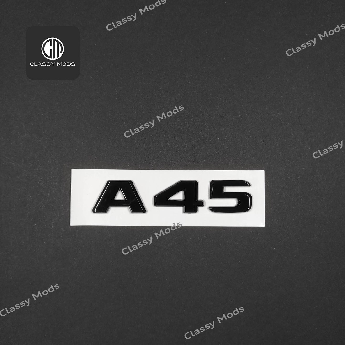 A45 Gloss Black Rear Tailgate Emblem Badge