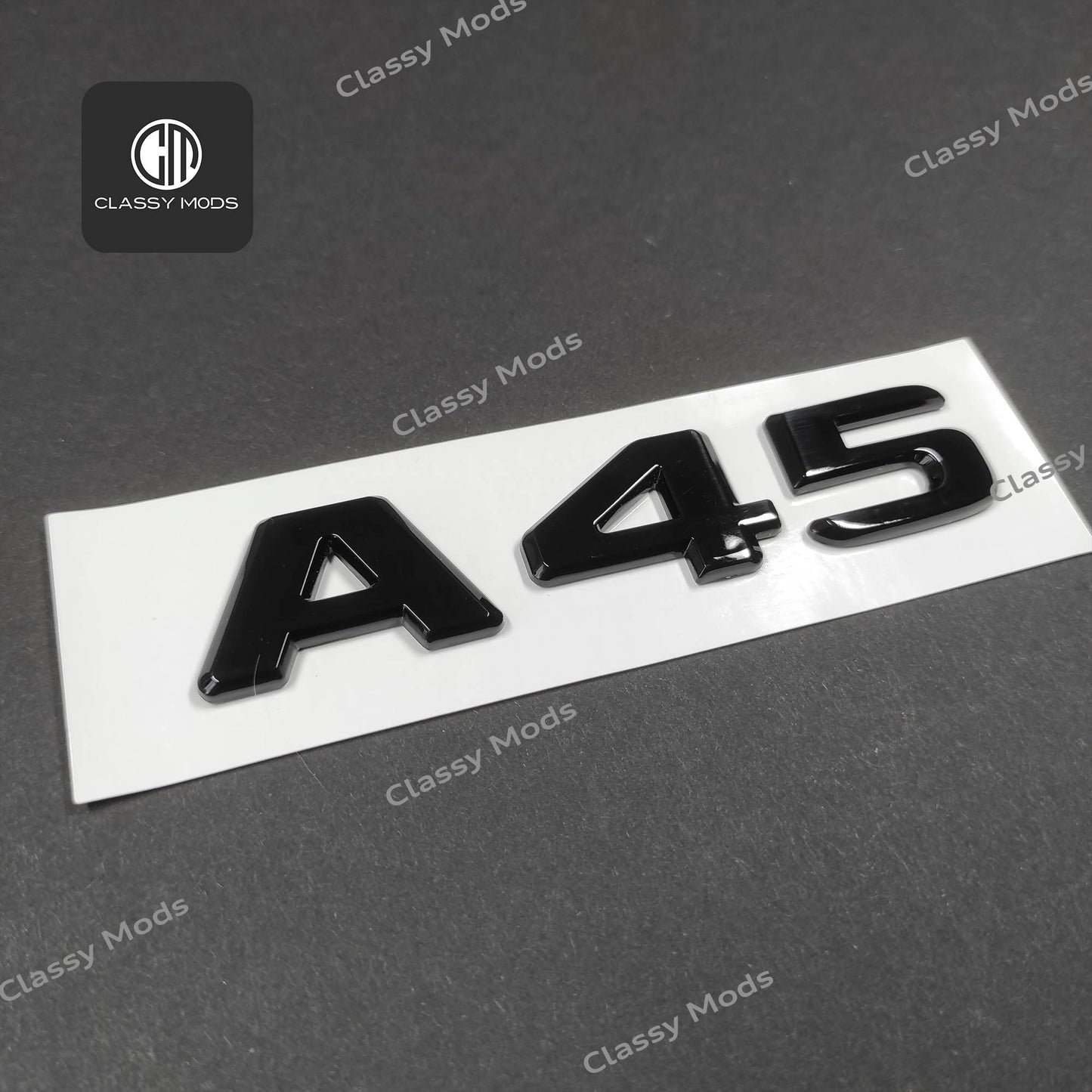 A45 Gloss Black Rear Tailgate Emblem Badge