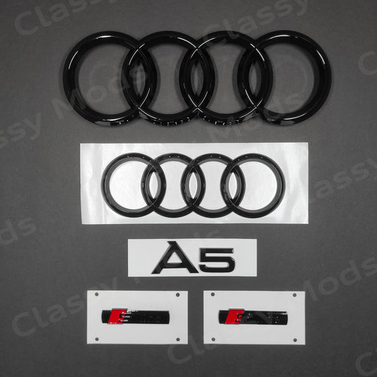 Audi A5 S-Line COUPE Gloss Black Set 2008-2019